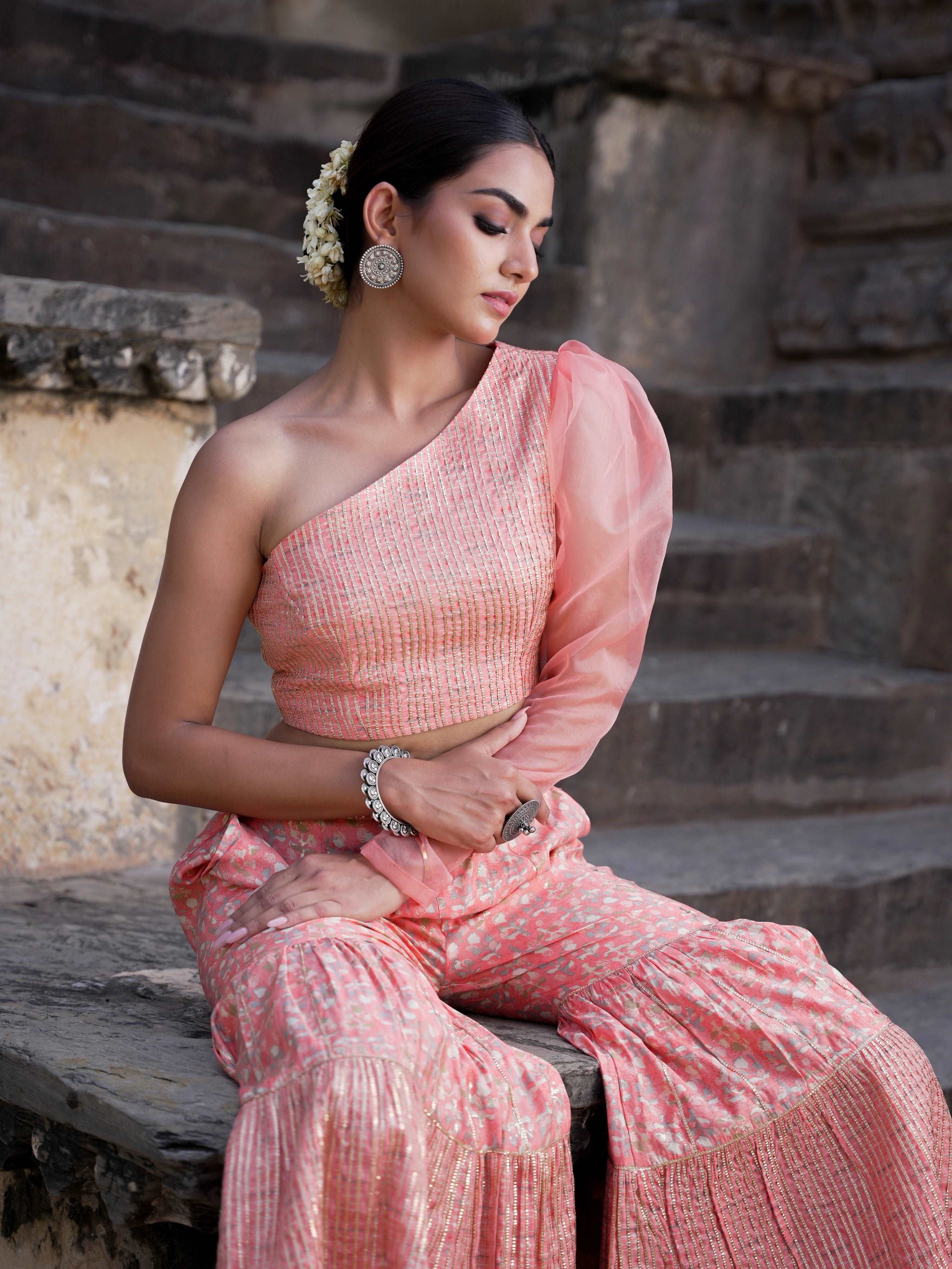 Buy Chand Gharara Set - Ivory from Anita Dongre's Kurta Sets for Women